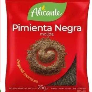 Pimienta Negra Molida Alicante x25G