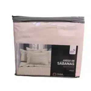 Sabanas Rayadas King Size 4Piezas