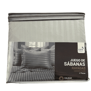 Sabanas Rayadas Queen Size 4Piezas